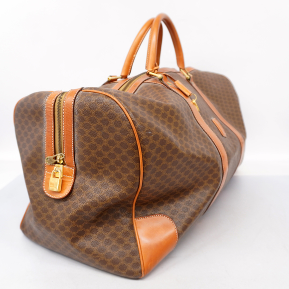 Auth Celine Macadam Handbag Women,Unisex,Men PVC Boston Bag Brown - Picture 2 of 11